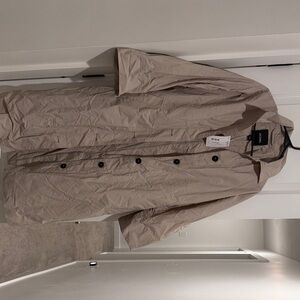 Beige Button-Up Coat by Monkl